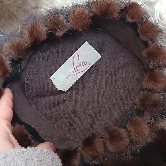 Vintage Real Fur Hat / Toque Style/ Mink main image 8